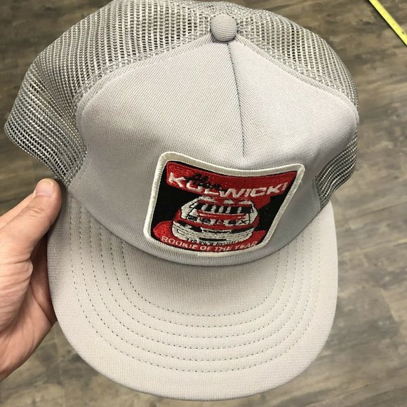 Vintage Alan Kulwicki Rookie Of‎ The Year Trucker Hat Patch Made In USA Mesh - Picture 6 of 9